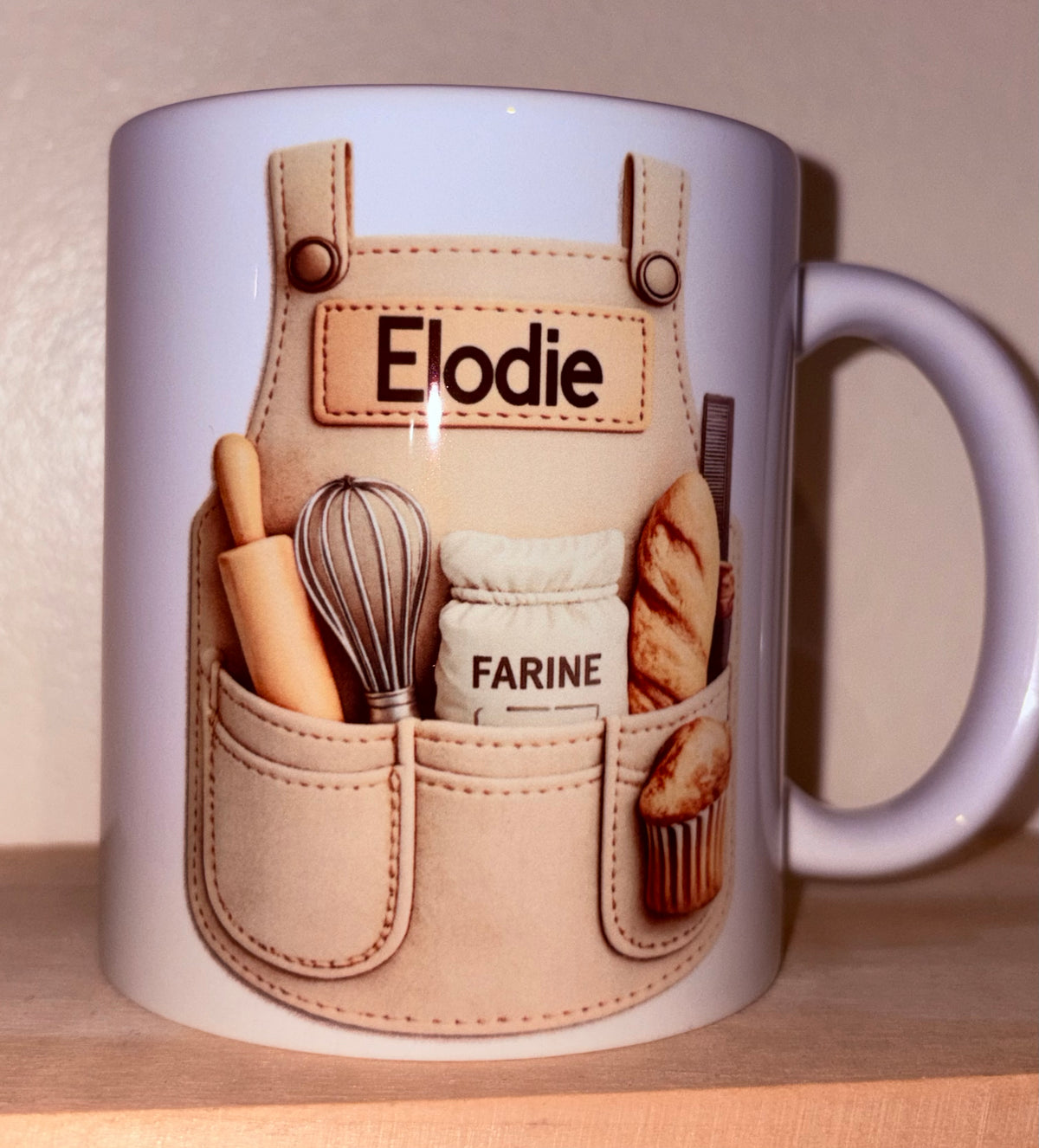 Mug Pâtissier 3D Personnalisé avec Prénom