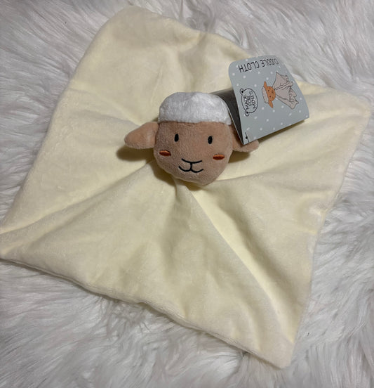 Doudou mouton blanc personnalisé fait main