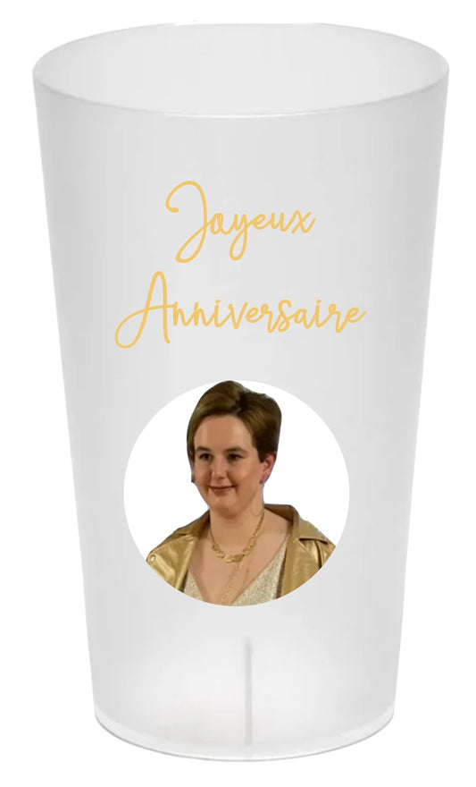 Gobelets anniversaire photo