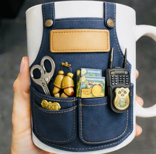 Mug Policier 3D Personnalisé avec Prénom