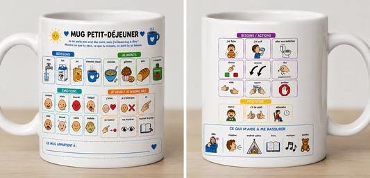 Mug Petit-Déjeuner PODD pour Enfant Non Verbal – Support de Communication TSA | Dy Louange Création
