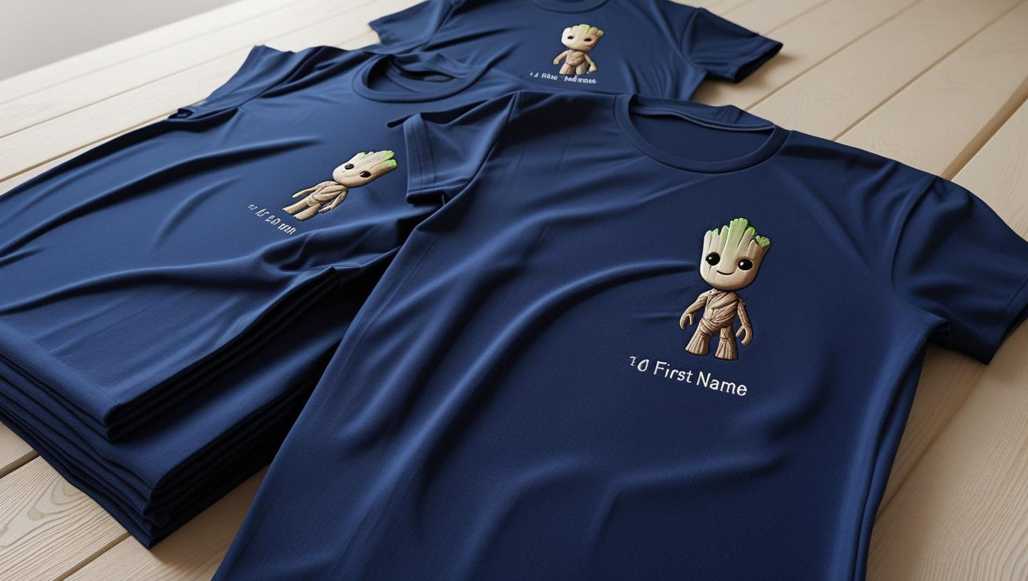 Tee-shirts enfants groot personnalisé fait main