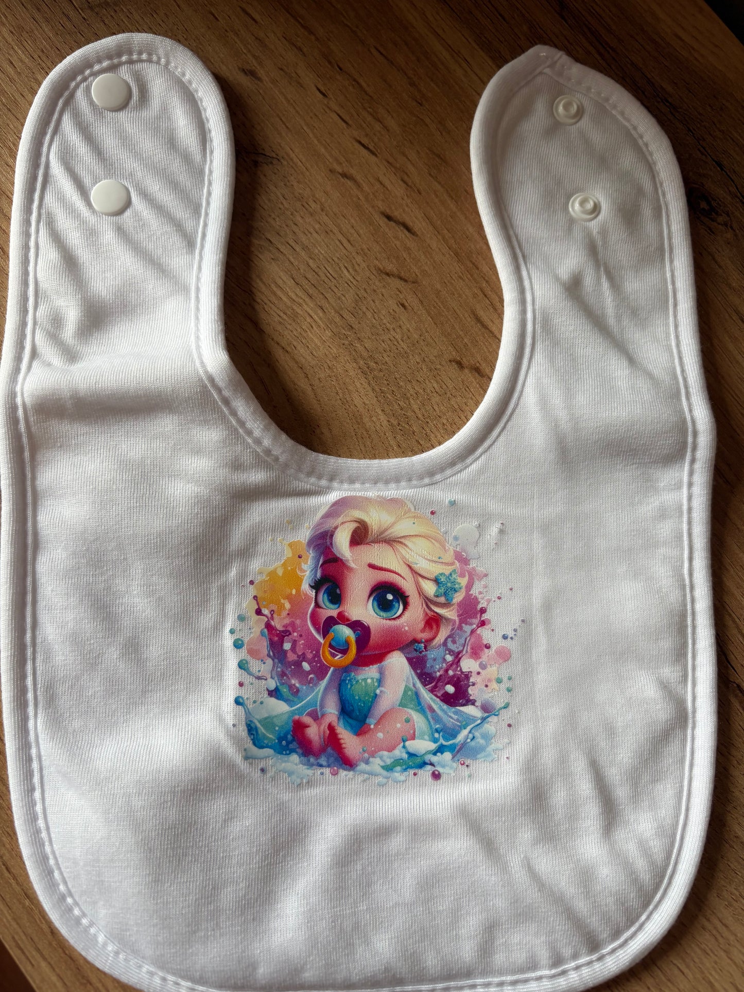 Bavoir bébé princesse reine personnalisée prénom fait main