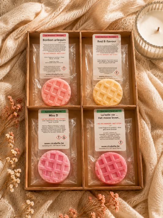 Box de 4 fondants parfumés – Collection Gaufres 🧇