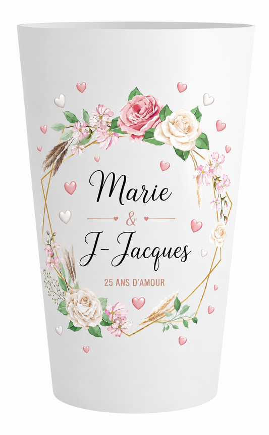 Gobelet personnalisé – 25 ans d’amour