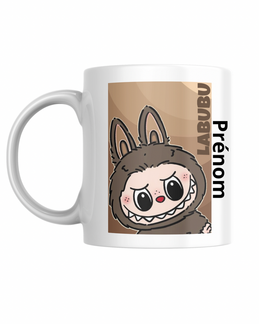 Mug lafufu marrons personnalisés fait main