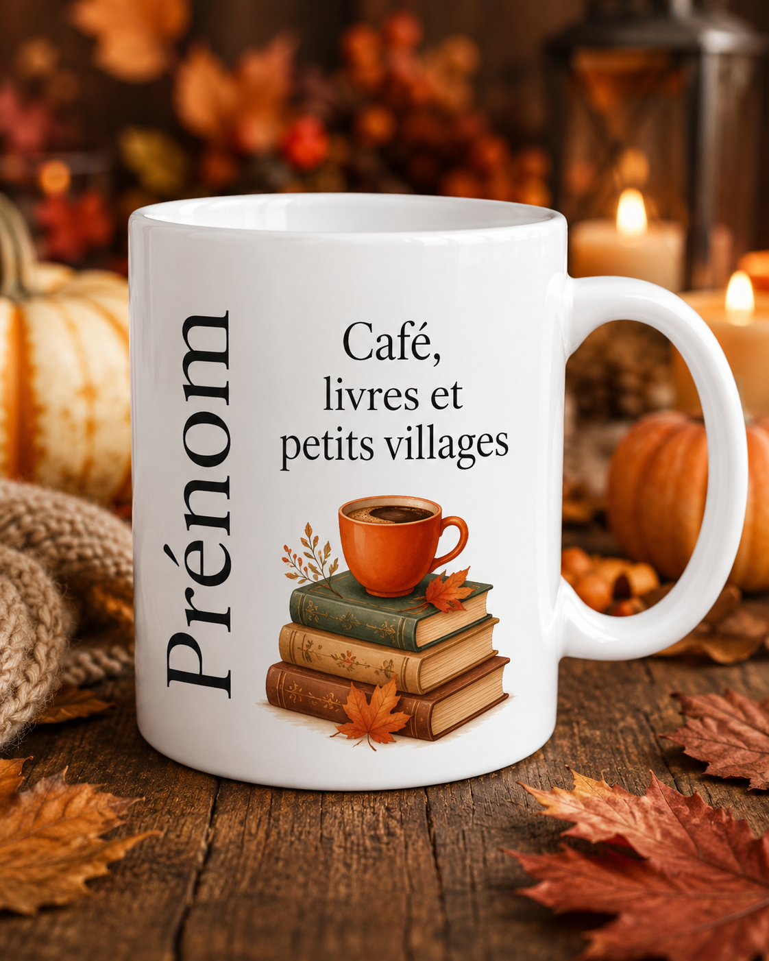 Mug “Café, livres & petits villages”