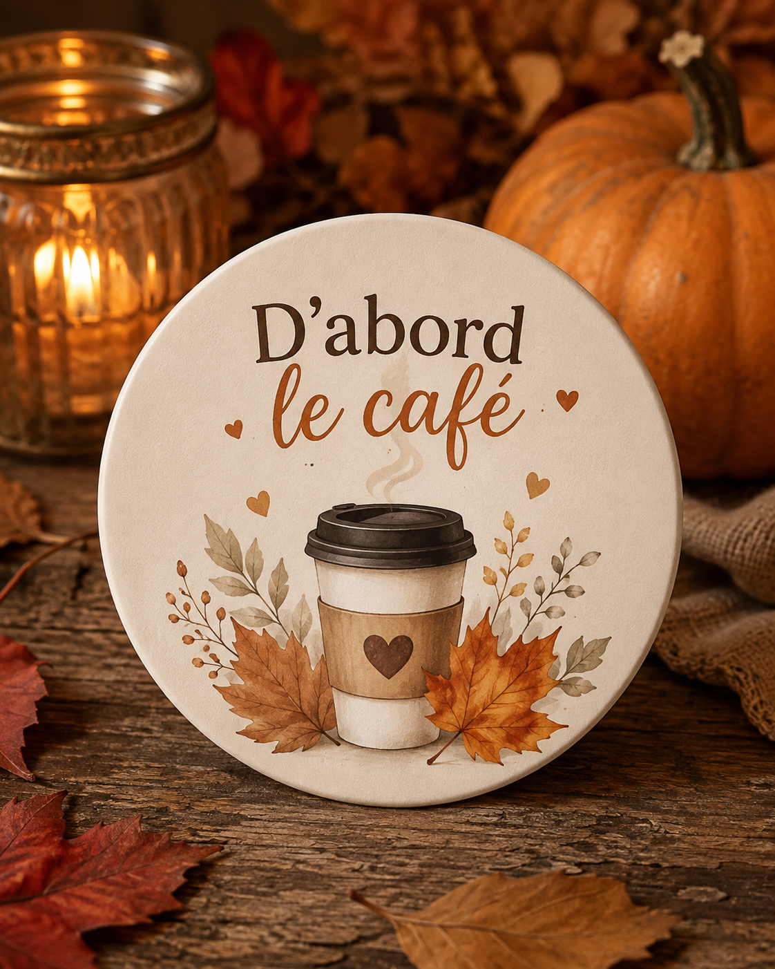 Sous-verre “D’abord le café”