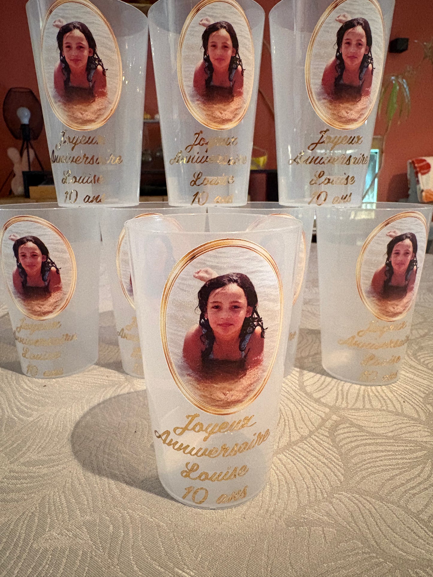 Gobelet Baptême Anniversaire Personnalisé avec Photo – Cadeau Fait Main