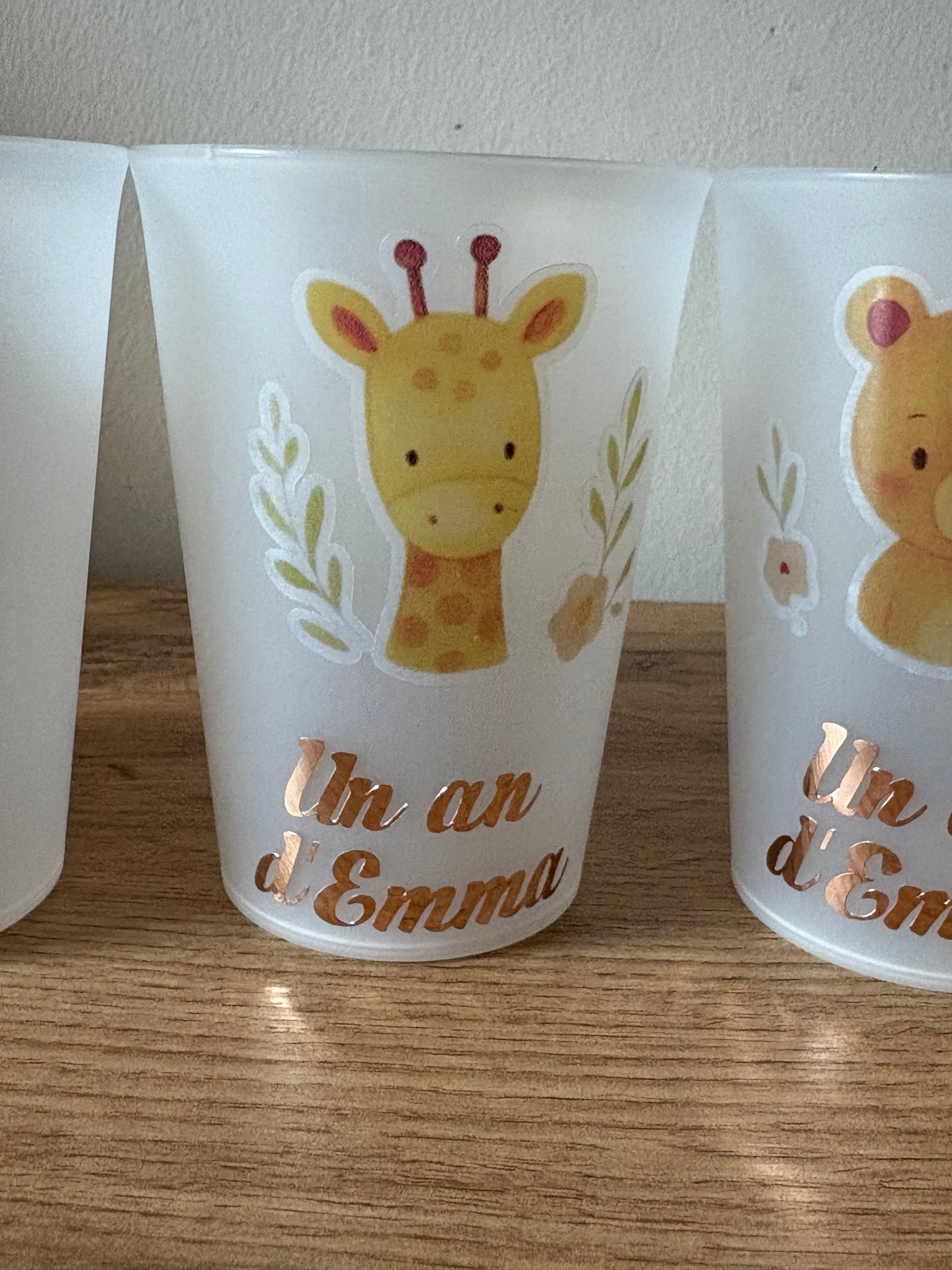 Gobelets anniversaire -personnalisé thème animaux 300 ml