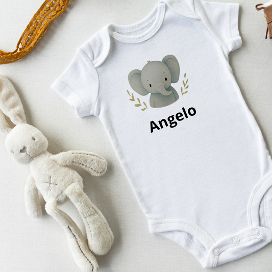 Body bébé personnalisé éléphant