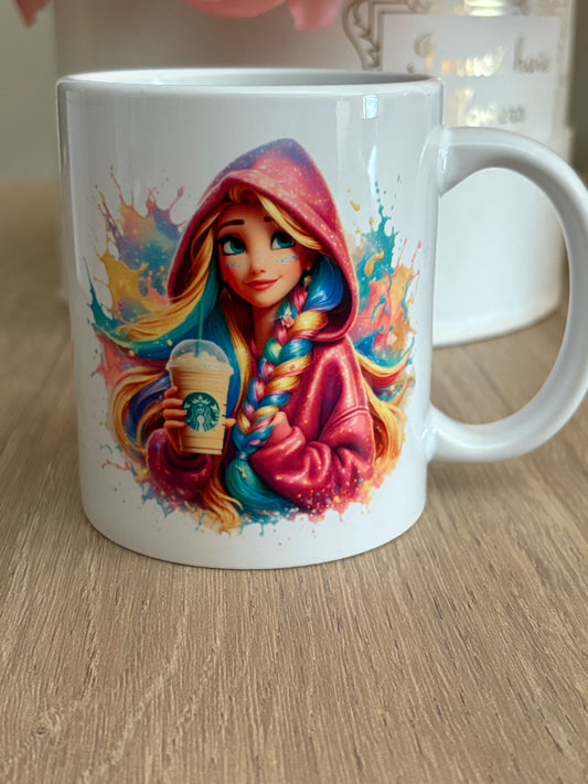 Mug personnalisé “Raiponce” – Fait main (300 ml)