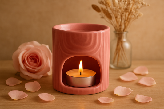 Brûle parfum rose rayé