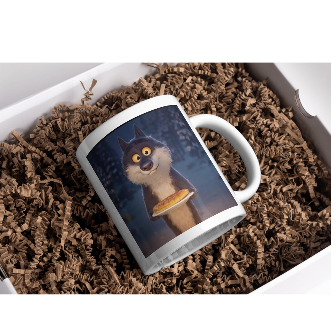 Mug Loup Personnalisé Fait Main – Mug Artisanal avec Prénom