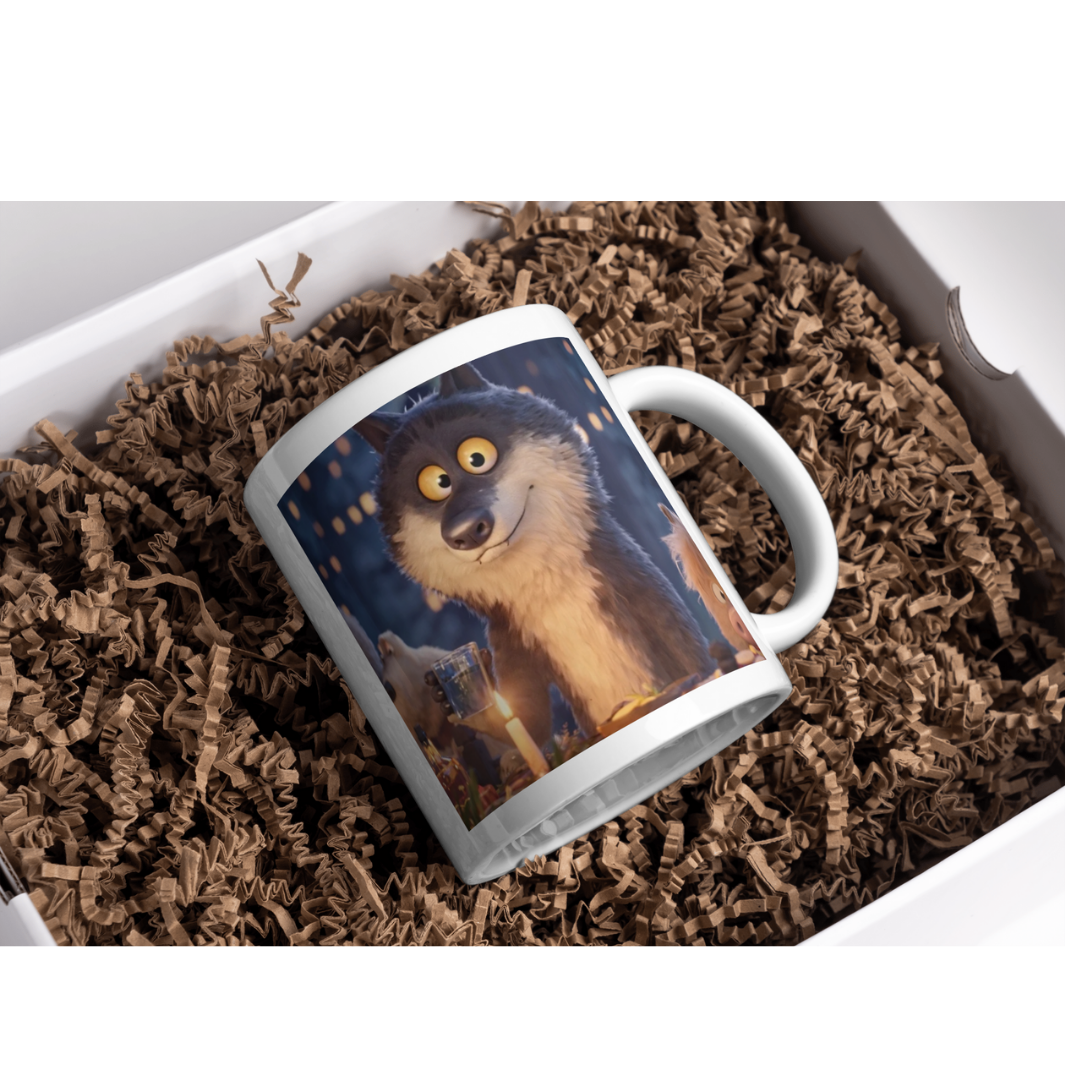 Mug Loup Personnalisé Fait Main – Mug Artisanal avec Prénom