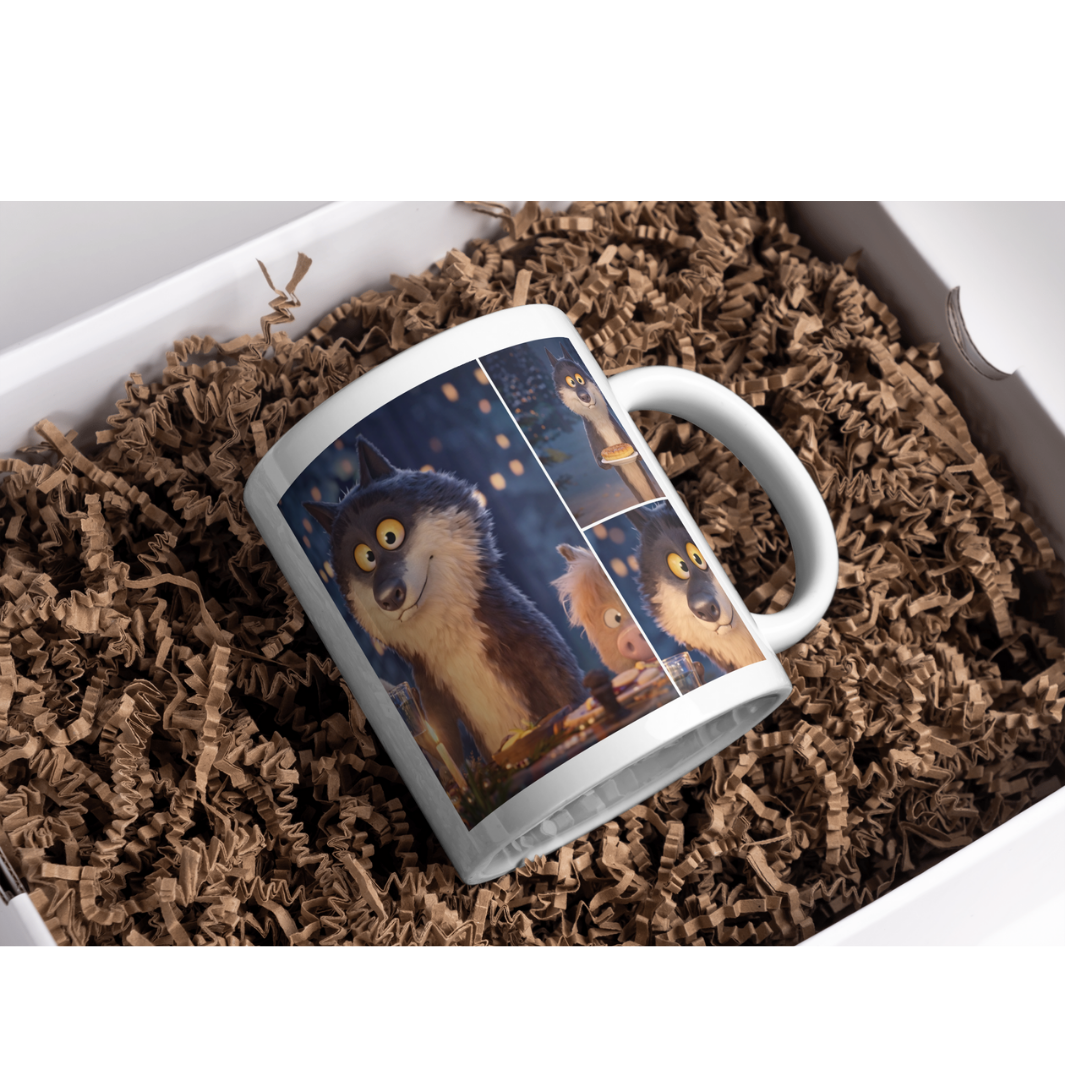 Mug Loup Personnalisé Fait Main – Mug Artisanal avec Prénom