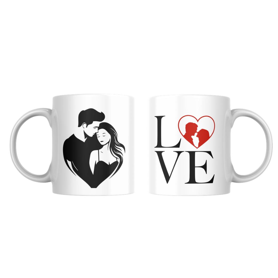 Mug Couple “I Love You” – Cadeau Romantique Fait Main