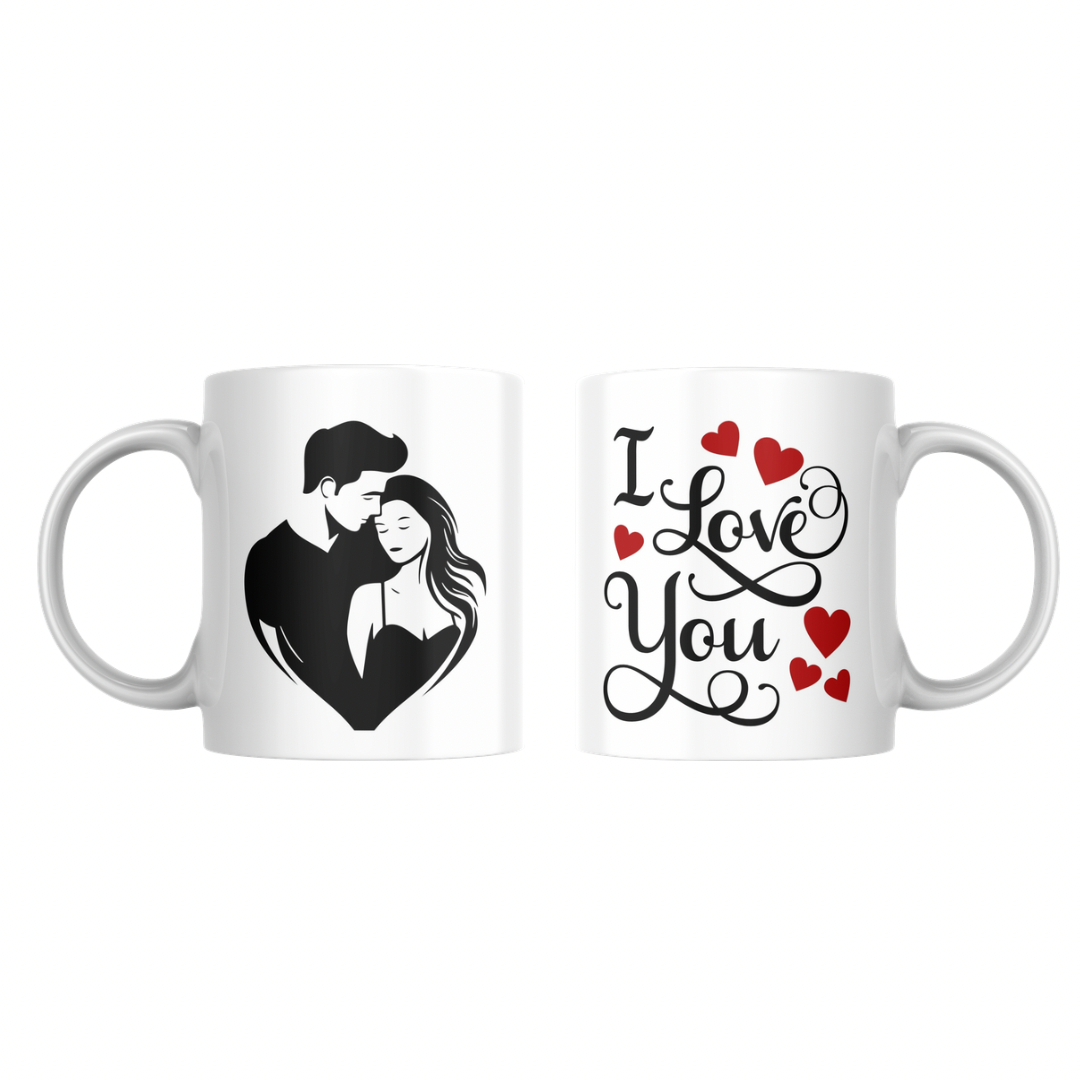 Mug Couple “I Love You” – Cadeau Romantique Fait Main