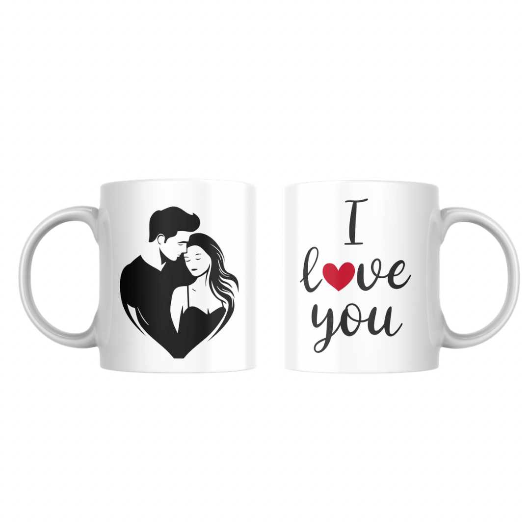 Mug Couple “I Love You” – Cadeau Romantique Fait Main