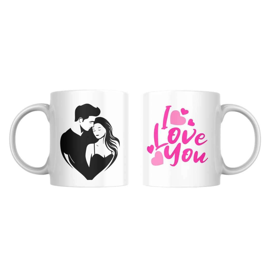 Mug Couple “I Love You” – Cadeau Romantique Fait Main