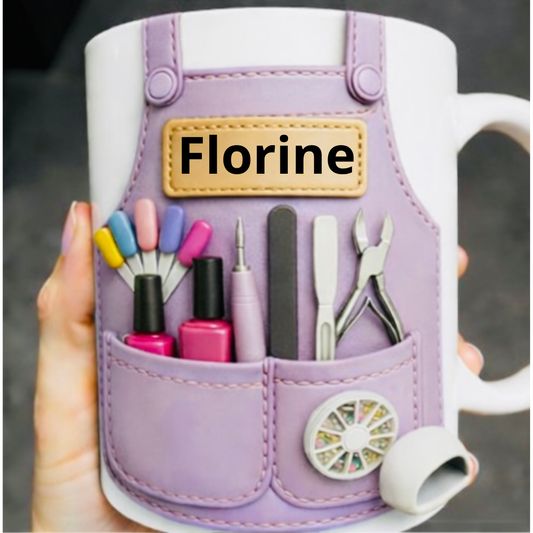 Mug Prothésiste Ongulaire 3D Personnalisé