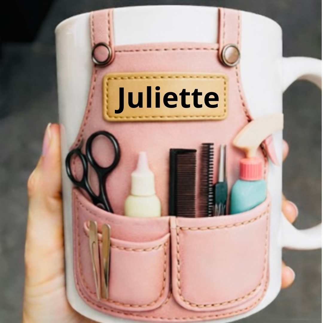 Mug Coiffeuse 3D Personnalisé avec Prénom