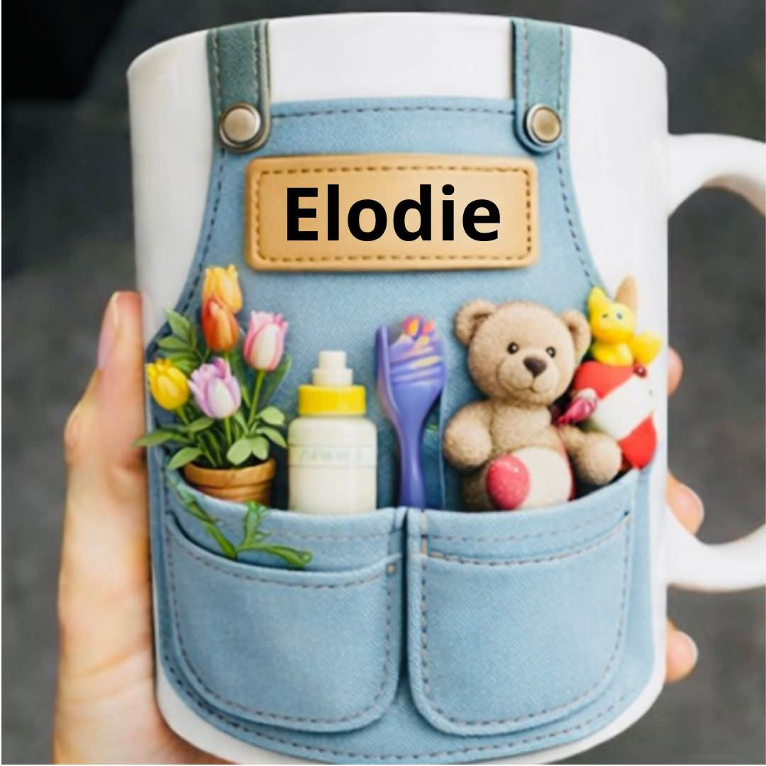 Mug Nounou 3D Personnalisé avec Prénom