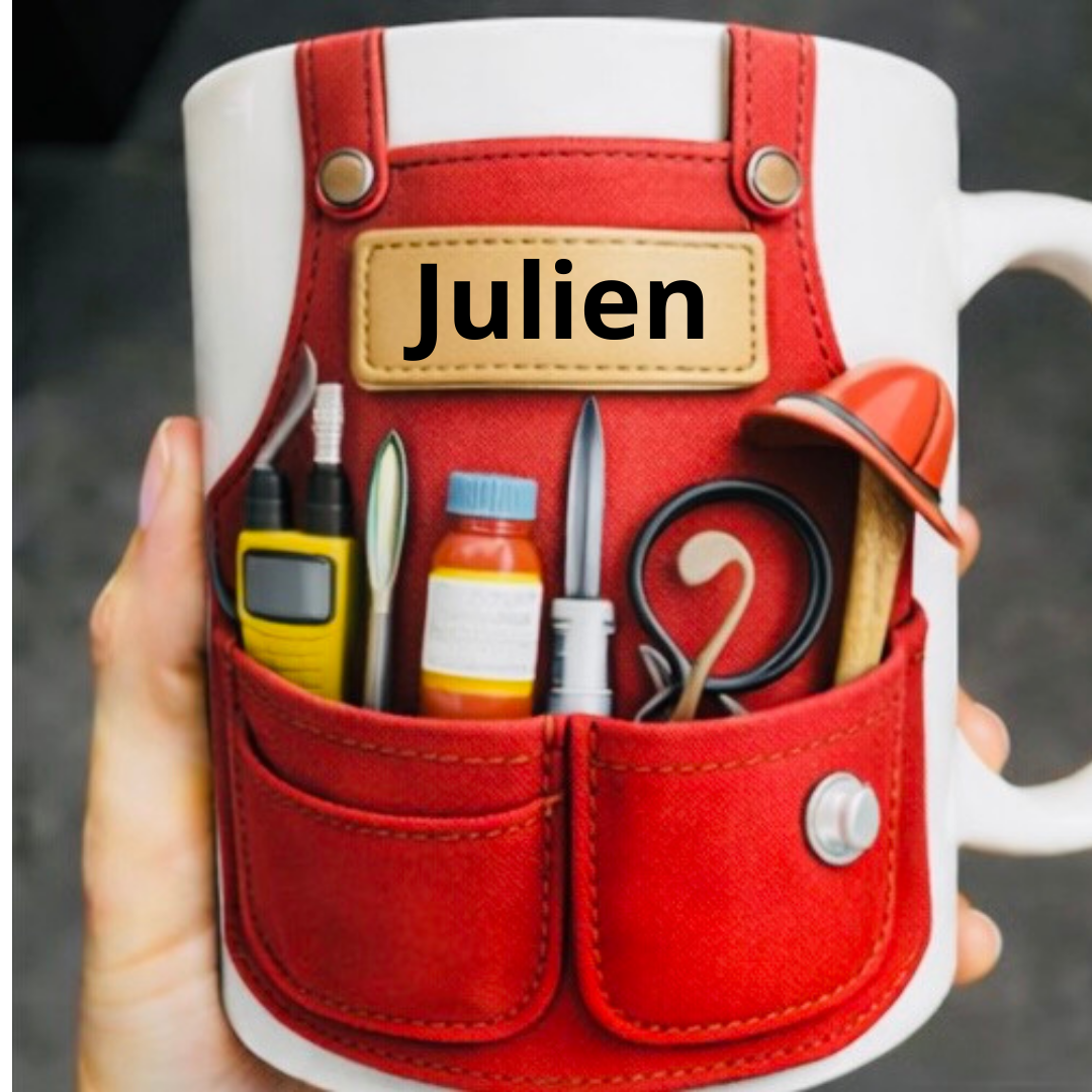 Mug Pompier 3D Personnalisé avec Prénom