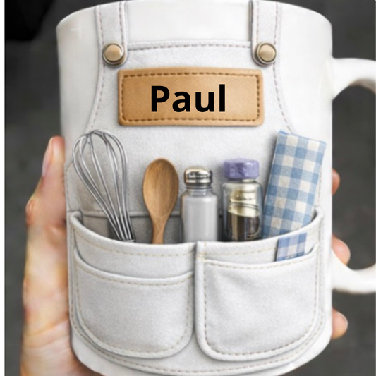 Mug Cuisinier / Cuisinière 3D Personnalisé avec Prénom