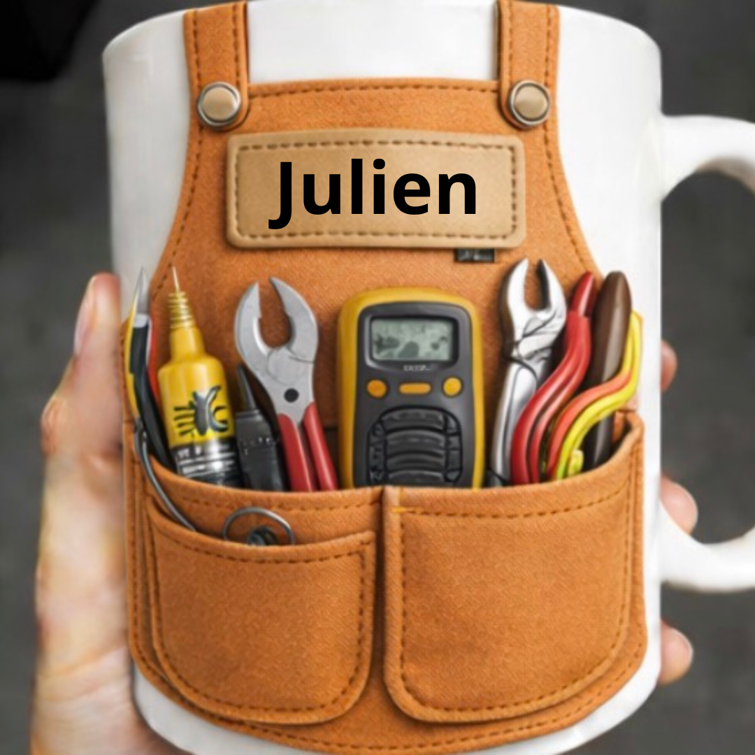 Mug Électricien 3D Personnalisé avec Prénom