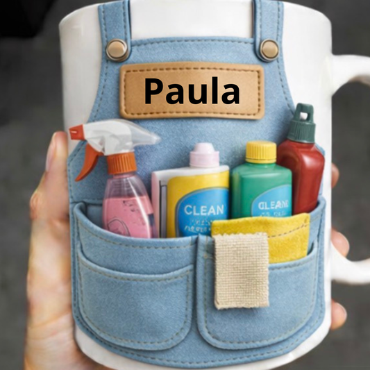 Mug Femme de Ménage 3D Personnalisé avec Prénom