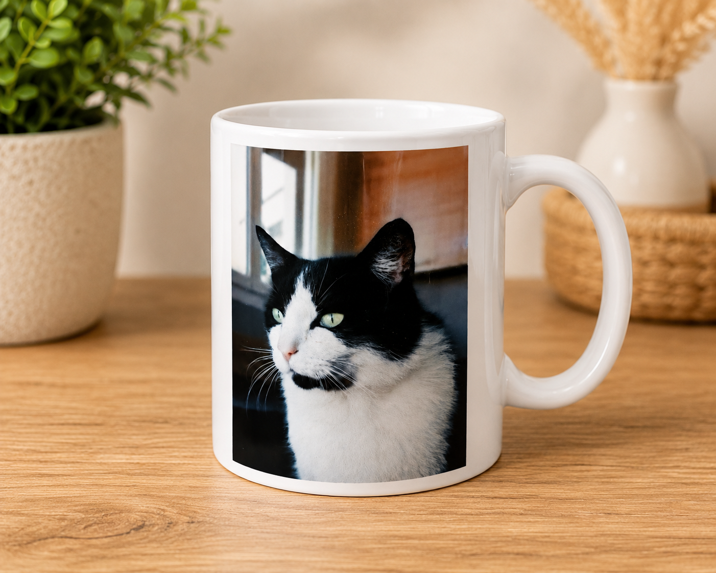 Mug photo prénom animal – Empreinte de chat