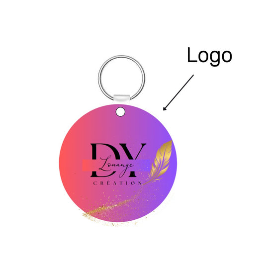 Porte-clés logo/ QR code d'entreprise