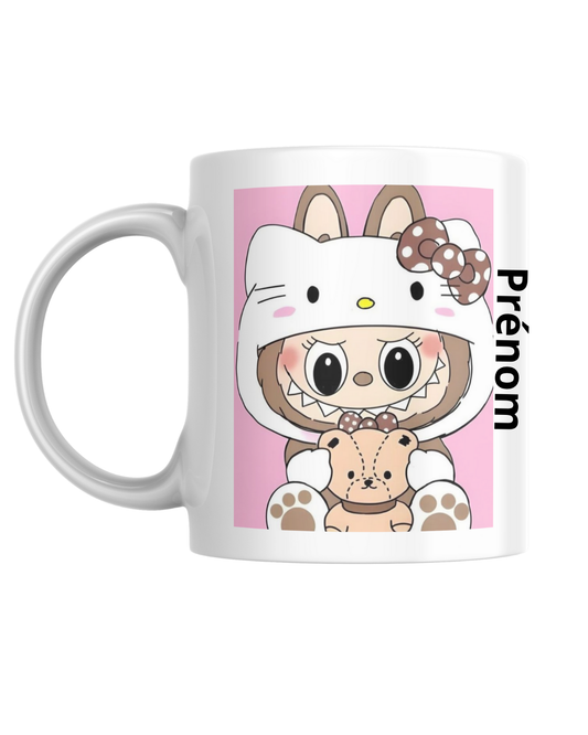 Mugs lafufu chat personnalisé fait main